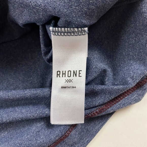 Rhone Reign T Shirt Mens XXL Blue Gray Short Sleeve Moisture Wicking Stretch - Picture 4 of 8
